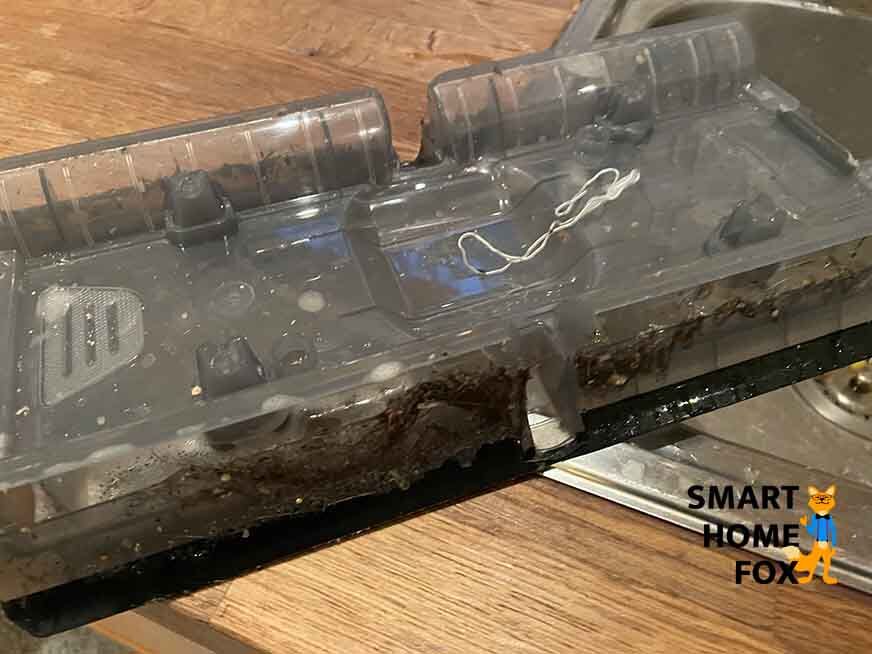 The dirty water tank of the Karcher FC7 after cleaning.